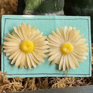 Vintage Dandelions Clip On Earrings